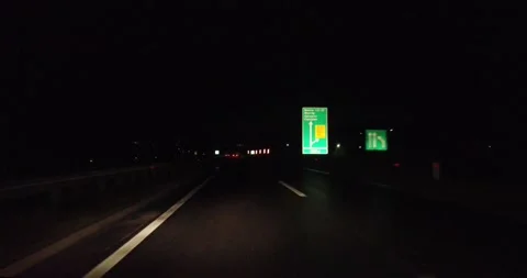Driving on wet highway Stock Footage 151125297
