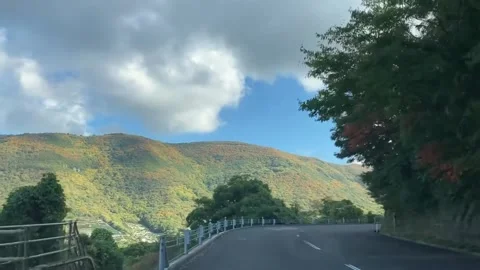 Driving while looking at the clear sky Stock Footage 288341639