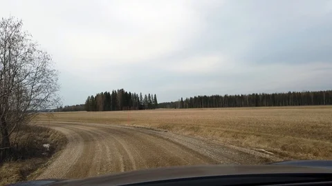 Driving a winding dirt road Stock-Footage 107760355
