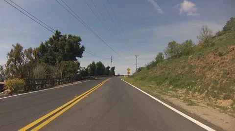 Driving on a Winding Road Stock Footage 41310118