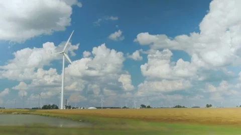 Driving windmills 02 Stock Footage 105261091