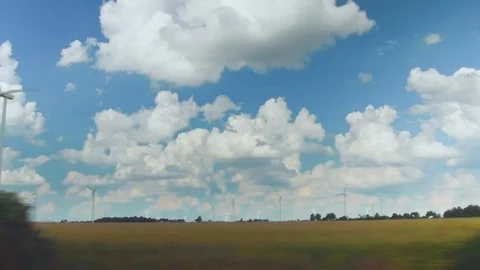 Driving windmills 03 Video stock 105266017