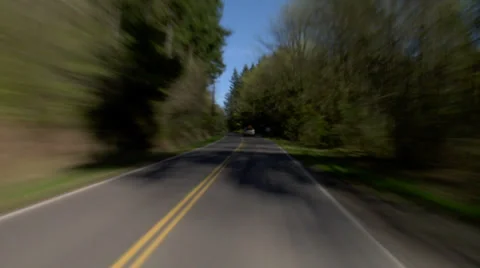 Driving Windy Road Stock Footage 31982658