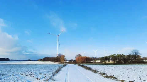 Driving in winter in Brandenburg Stock Footage 224298450