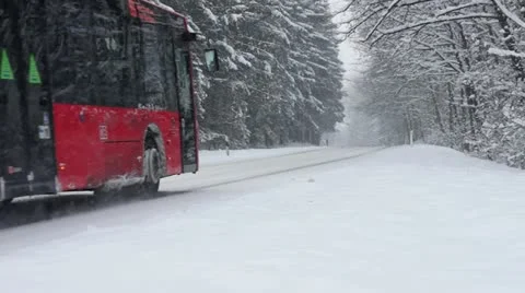 Driving in winter Stock Footage 20535582