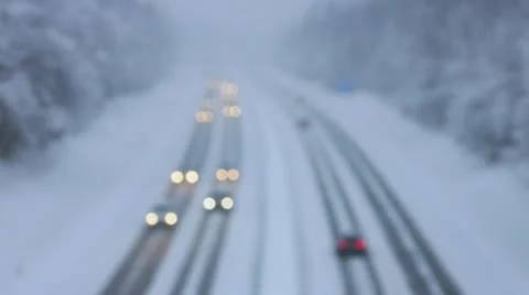Driving in winter Stock Footage 20535681