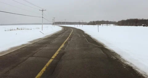 Driving on winter road Video stock 151549794