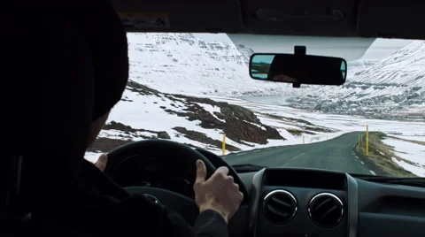 Driving in winter travel Video stock 53085749