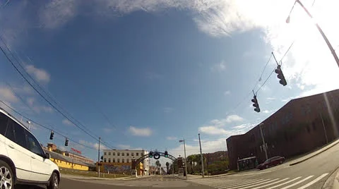 Driving in Ybor Low Angle 1 minute Stock Footage 24465683