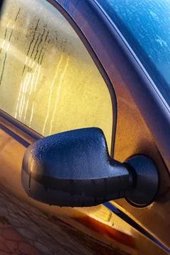 Drizzle on the surface of the car Stock Photos