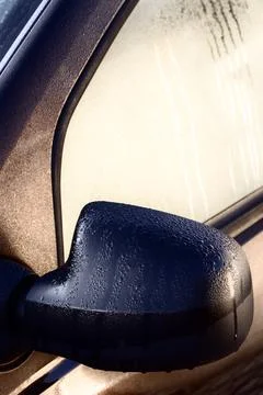 Drizzle on the surface of the car Foto stock