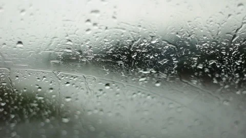 Drizzle on windshield Stock Footage 90837625