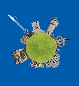 Drobeta turnu severin tiny planet Stock Photos