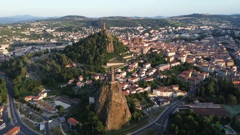Droe video Le Puy-en-Velay France europe Stock Footage 302722391