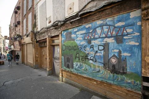 Drogheda Mural Cityscape Stock-Fotos