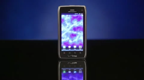 Droid 4 Blue Background Stock Footage 10859923