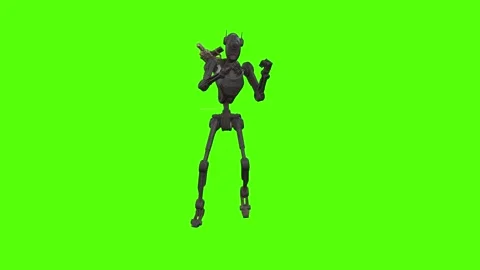Droid Attack Green Screen Animation 4k Rendering Видео 263272760