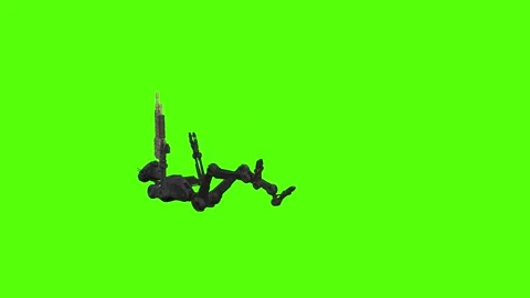 Droid Death Green Screen Animation 4k Rendering Video stock 263272442