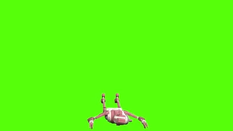 Droid Death Green Screen Animation 4K Rendering Stock-Footage 264549988