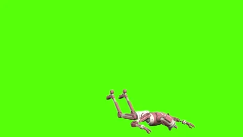 Droid Death Normal Green Screen Animation 4K Rendering Video stock 264549944