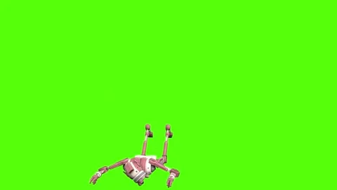 Droid Death Normal Green Screen Animation 4K Rendering Stock Footage 264549975