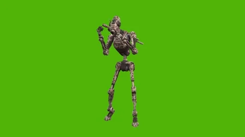 Droid Getting Hit Left Combat Mode Green Screen Animation 4k Rendering 動画素材 263690370