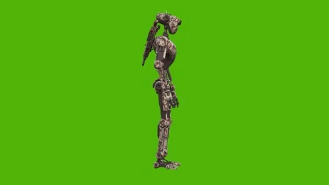 Droid Getting Hit Normal Green Screen Animation 4k Rendering Видео 263690386