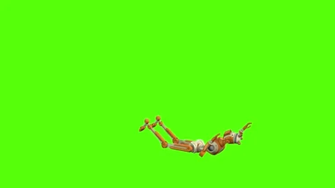 Droid Hostage Death Green Screen Animation 4K Rendering Stock Footage 263864936