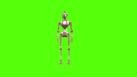 Droid Idle Green Screen Animation 4K Rendering Vidéo 264549669