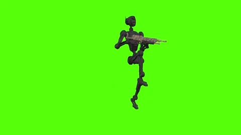 Droid leg Attack Green Screen Animation 4k Rendering Stock-Footage 263272655