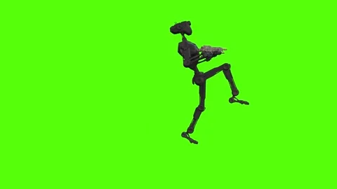 Droid leg Attack Green Screen Animation 4k Rendering Vídeos de archivo 263272702
