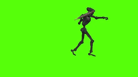 Droid Punch Attack Green Screen Animation 4k Rendering Vidéo 263272455