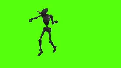 Droid Punch Attack Green Screen Animation 4k Rendering Vidéo 263272487