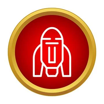 Droid robot icon symbolizing technology and future Stock-Illustration