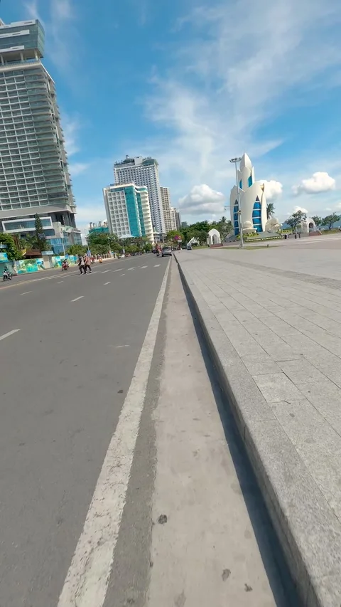 Drom flies low over the square Stock Footage 255359925