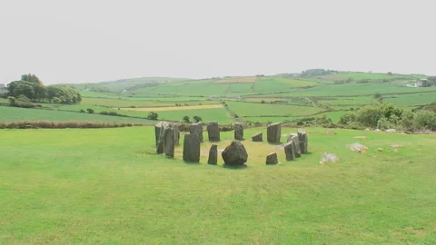 Drombeg Stone Circle in Ireland. Stock Footage 173567277