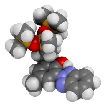 Drometrizole trisiloxane molecule Illustration