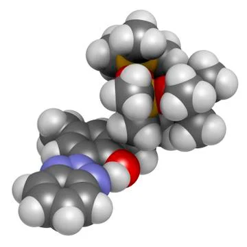 Drometrizole trisiloxane molecule Illustration