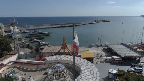 Dron above Yalta 1 Stock Footage 104132774