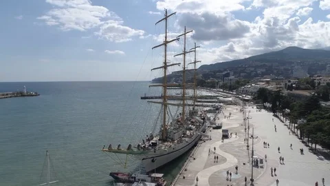 Dron above Yalta 3 Stock Footage 104132824