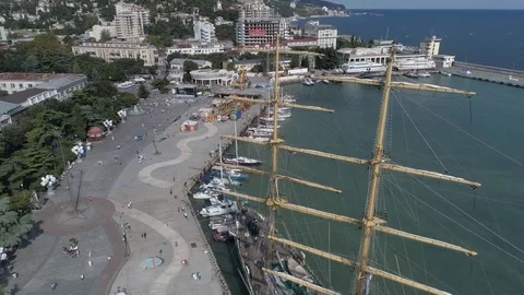 Dron above Yalta 4 Stock Footage 104132873
