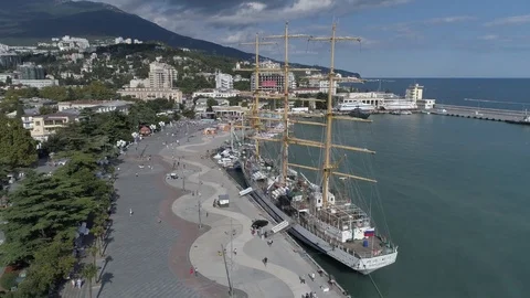 Dron above Yalta 9 Stock Footage 104132880