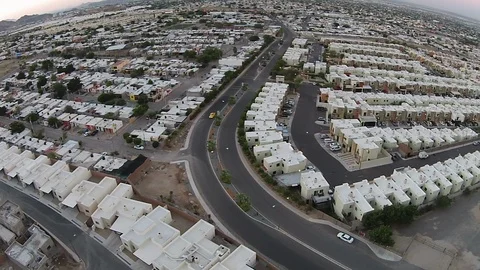 Dron - Aerial view of residential complex Stock-Footage 115199589