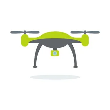 Dron with camera Illustrazione stock