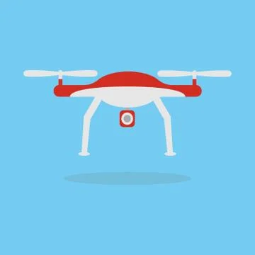 Dron with camera Illustrazione stock