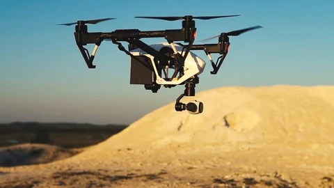 Dron flies over the hills Stock Footage 89884666