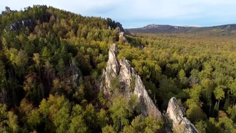 DRON: Flying over the rocks Stock Footage 161965139