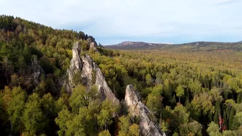 DRON: Flying over the rocks Stock Footage 161965492