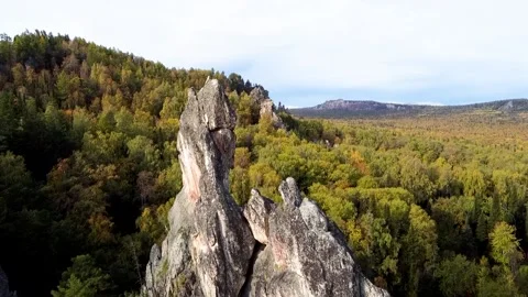 DRON: Flying over the rocks Stock Footage 161965510