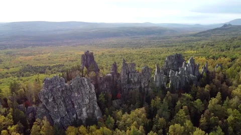 DRON: Flying over the rocks Stock Footage 161965704